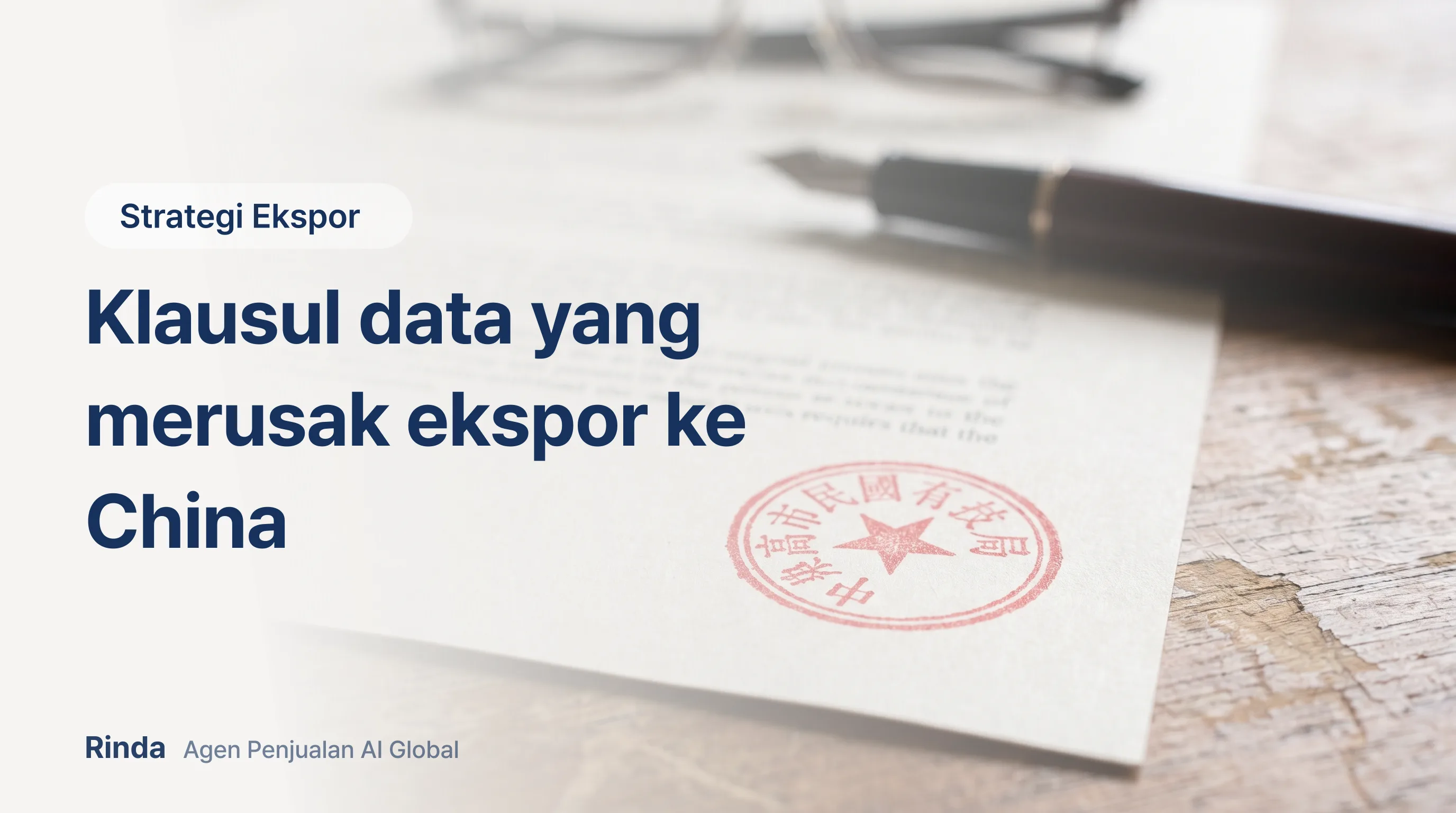 Klausul data yang merusak ekspor ke China