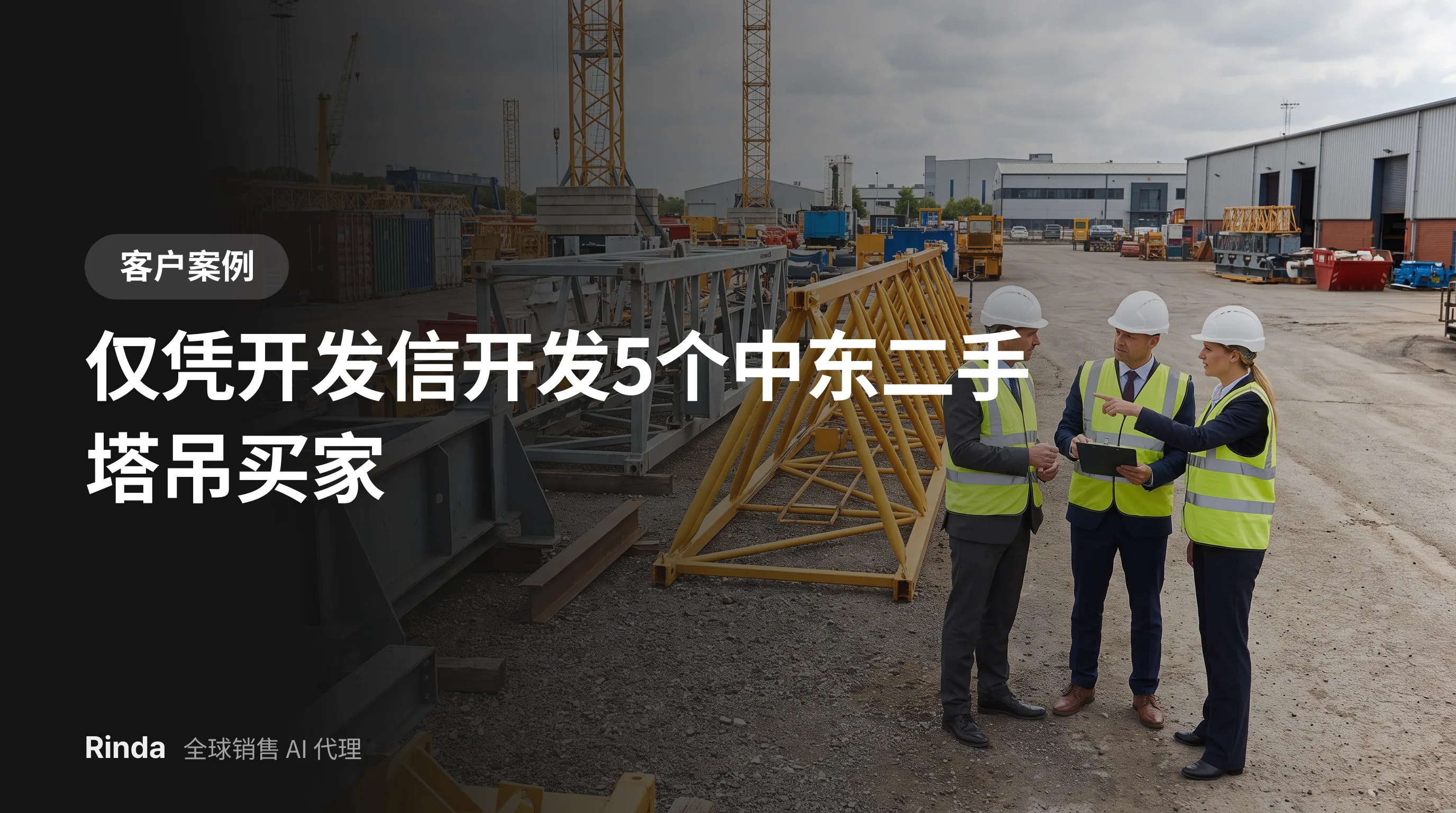 仅凭开发信开发5个中东二手塔吊买家
